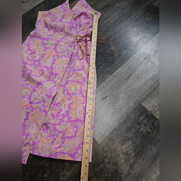 Harold's, Women's Size 2, Paisley Pink and Orange Halter Dress - Picture 8 of 11